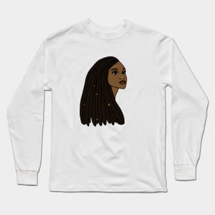 Rasta Woman African Afro Melanin Jamaican Long Sleeve T-Shirt